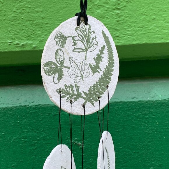 Leaf Study Hanging Decor | Paper-mache Nature-themed Wall Display | 3.75" x 15" - Picture 8 of 8